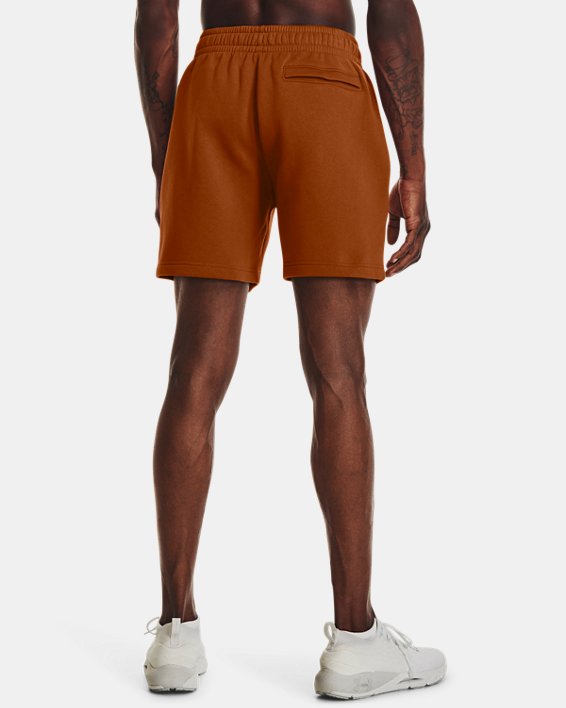 Men's UA Essential Fleece Playback Shorts, Orange, pdpMainDesktop image number 1